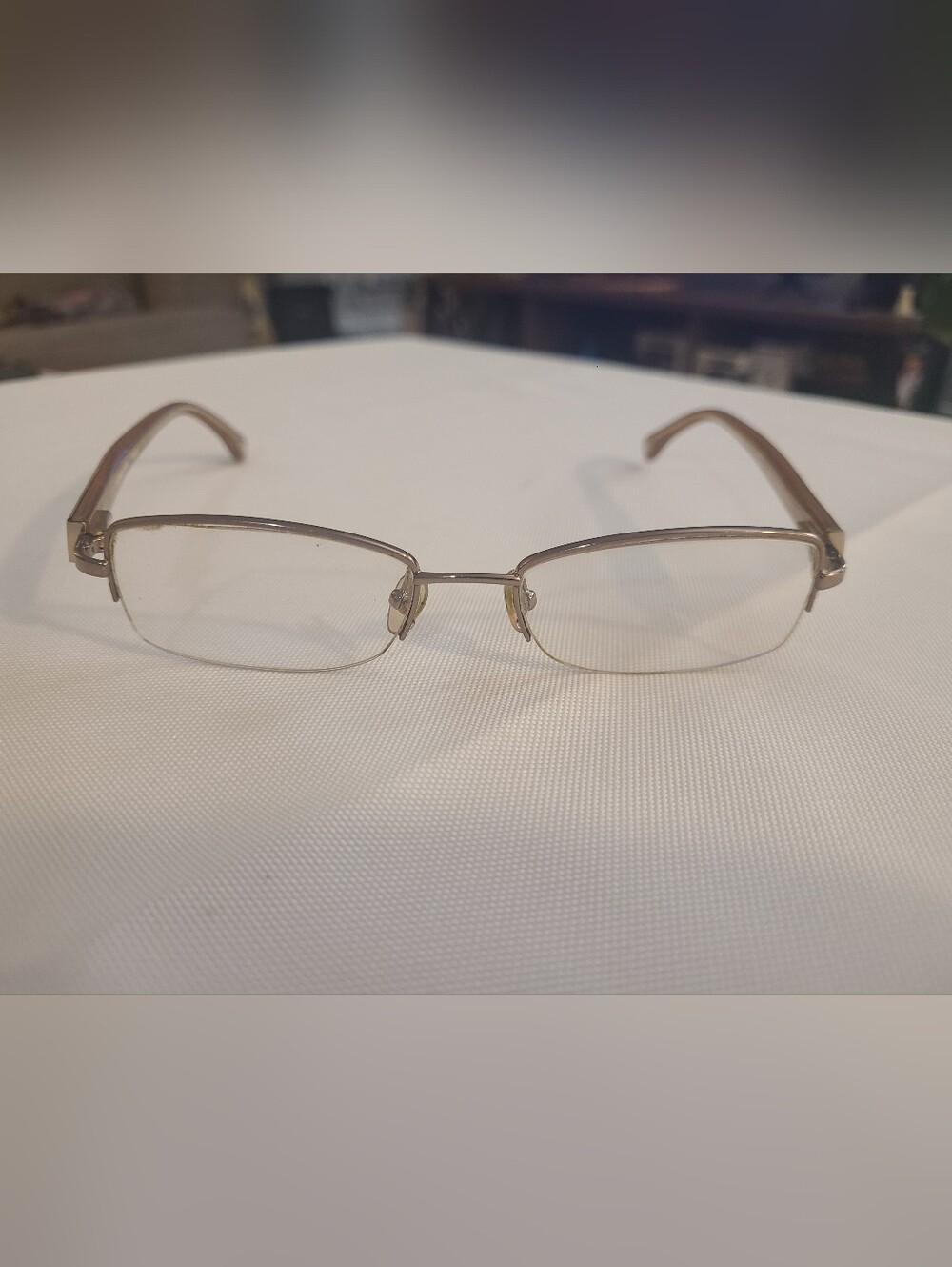 Michael Kors Men's Semi-Rimless Glasses in Gold and Brown 50 17 135